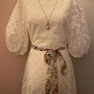 White eyelet dress